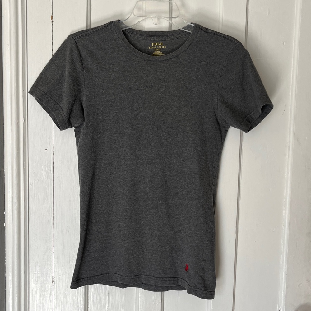 Polo by Ralph Lauren Men's Short-Sleeve Crew Tee - Charcoal with Red Pony